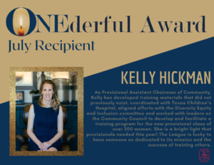 Hickman Onederful Award